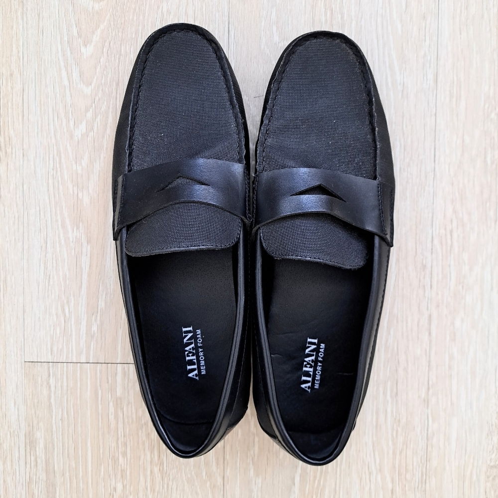 Alfani Black Penny Loafer Shoes SZ 8.5